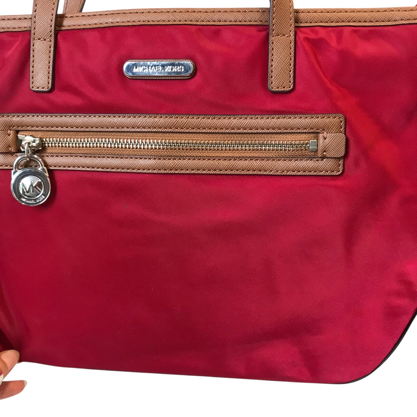 Handbag Designer By Michael Kors In Red, Size:Small