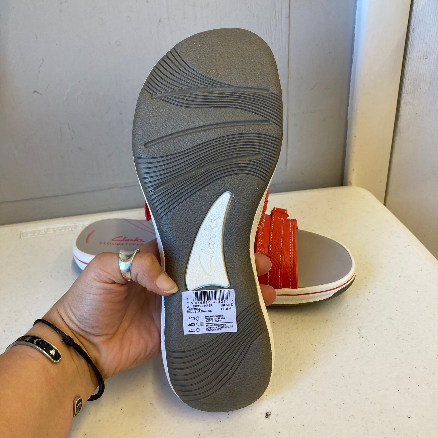 Sandals Sport By Clarks In Coral, Size:8