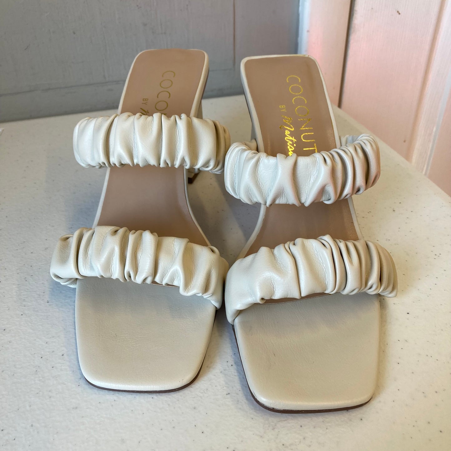 Sandals Heels Block By Matisse In Cream, Size:8
