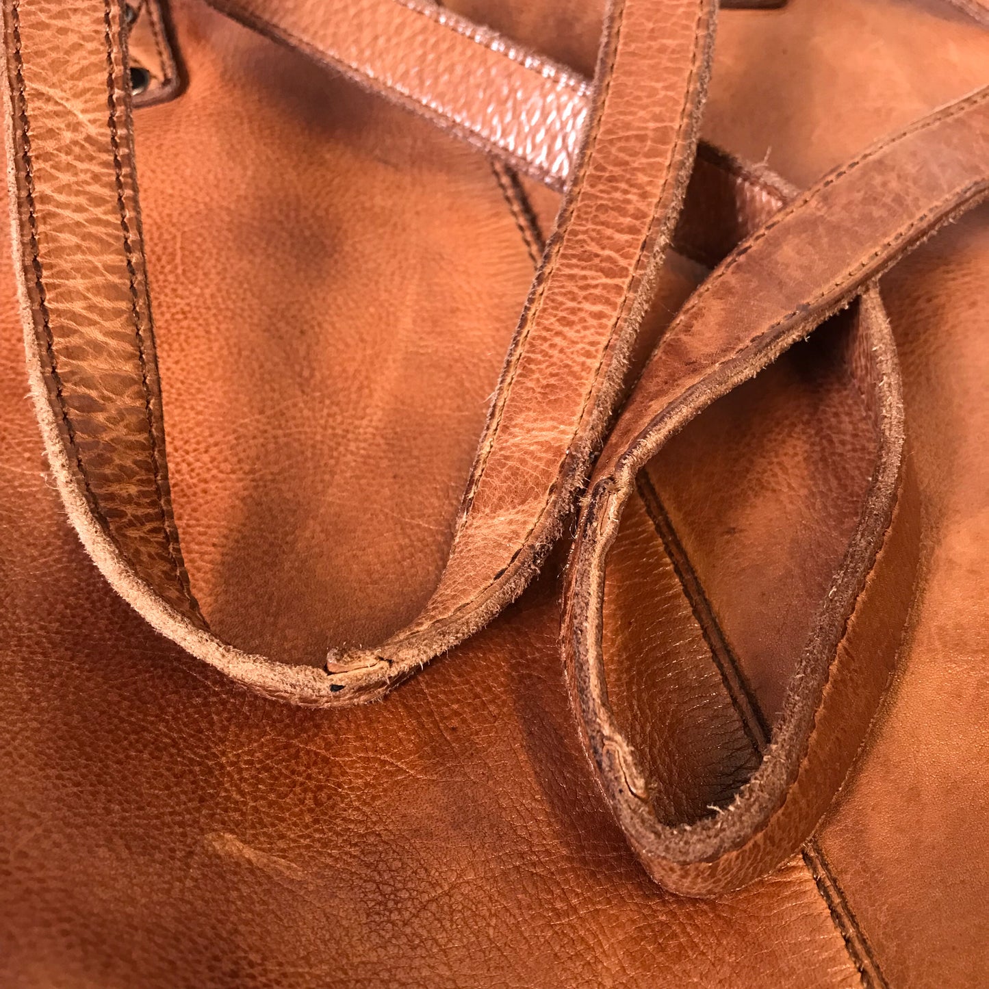 Handbag Leather By Vilenca Holland In Brown, Size:Large