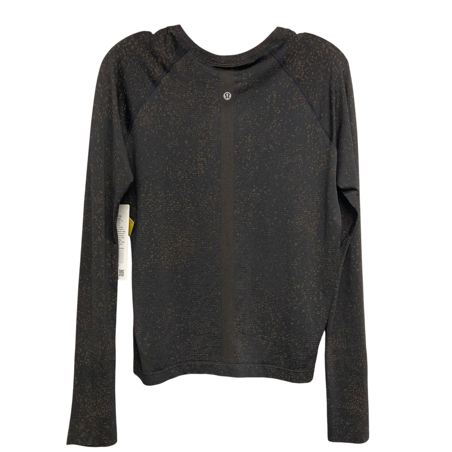 Athletic Top Ls Crewneck By Lululemon In Black & Brown, Size:L