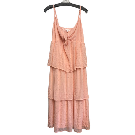 Dress Casual Midi By Lc Lauren Conrad In Peach, Size:L