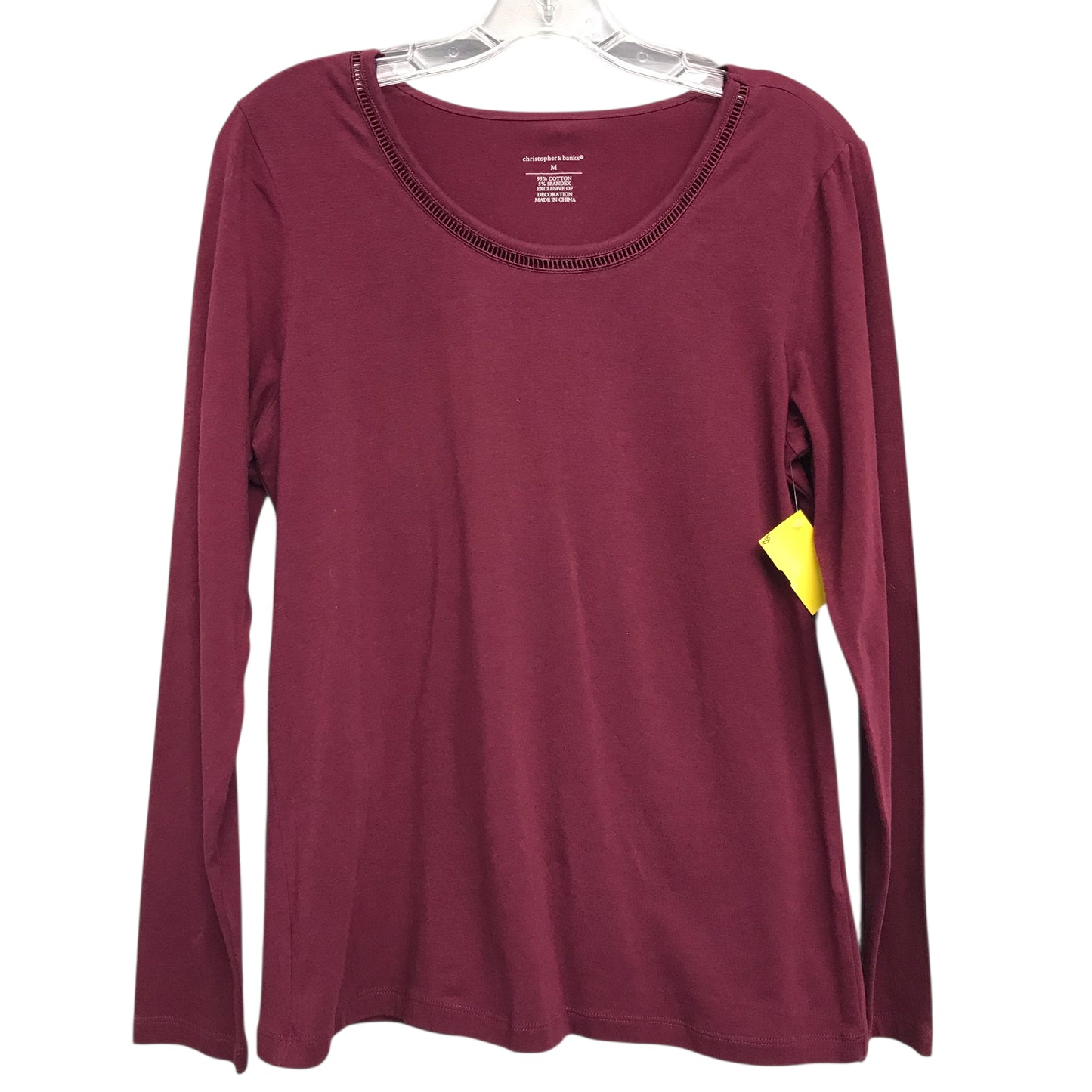 Top Ls By Christopher And Banks In Maroon, Size:M