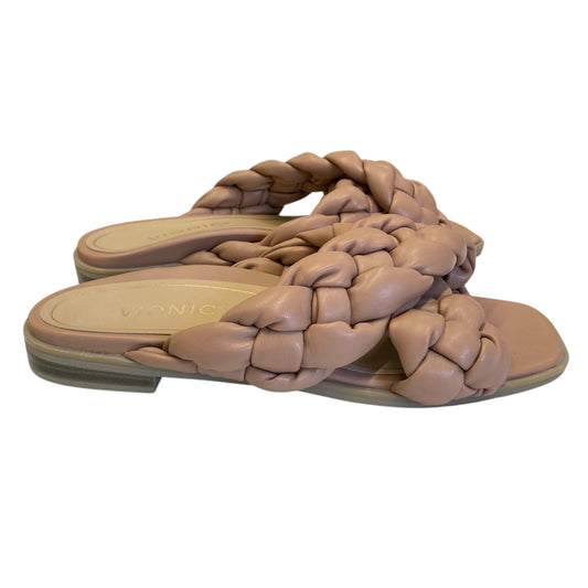 Sandals Flats By Vionic In Tan, Size:7.5