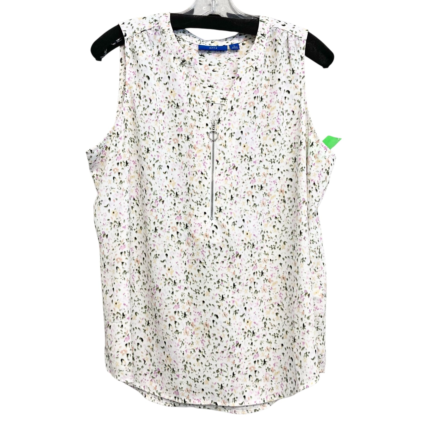 Top Sleeveless By Apt 9 In Multi, Size:L
