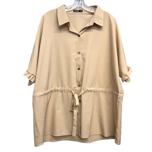 Top Ss By Shein In Tan, Size:2X