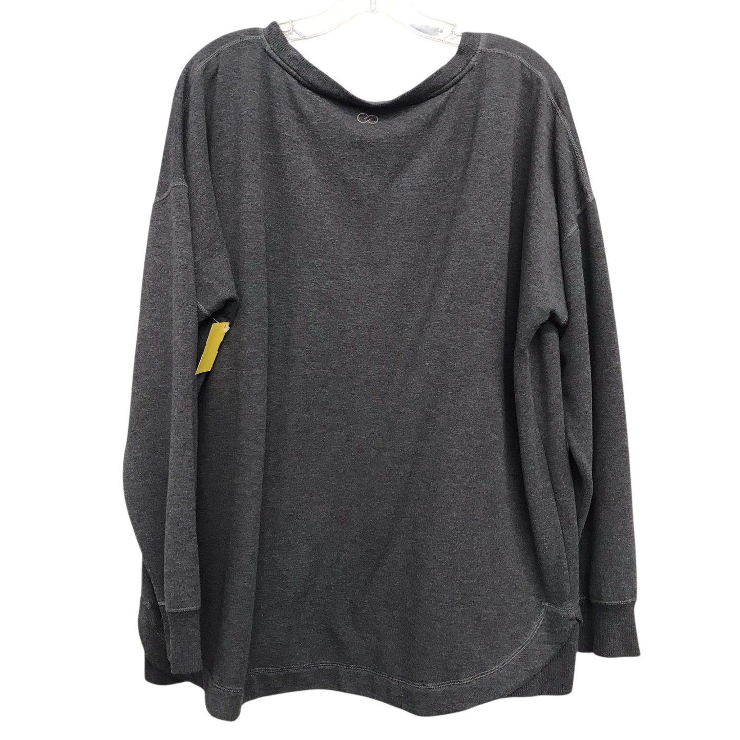 Athletic Sweatshirt Crewneck By Calia In Grey, Size:2X