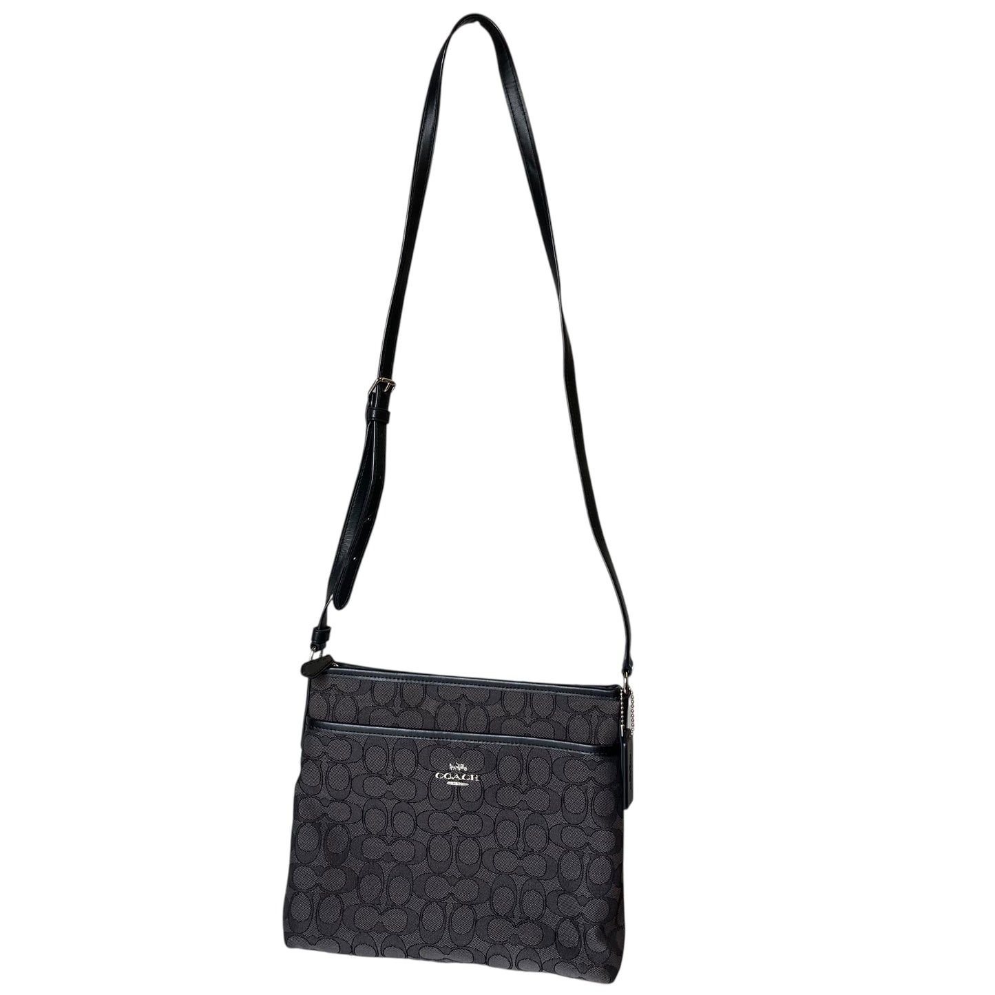 Crossbody Designer By Coach In Black & Grey, Size:Medium