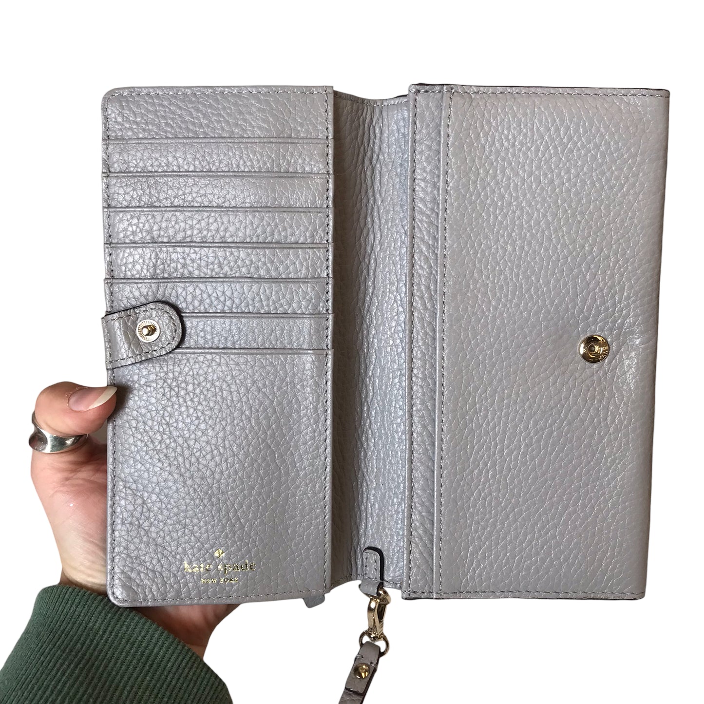 Wallet Designer By Kate Spade In Grey, Size:Medium