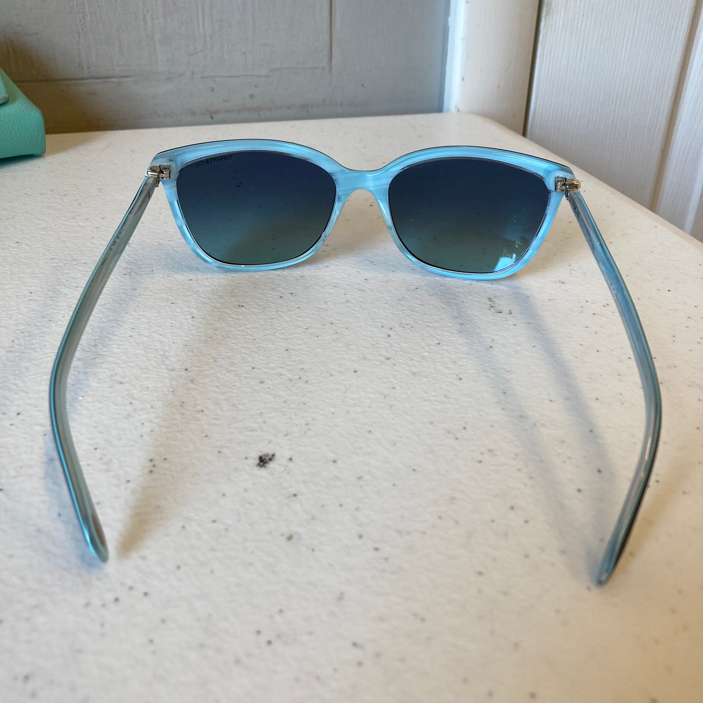 Sunglasses Luxury Designer By Tiffany And Company In Black & Blue