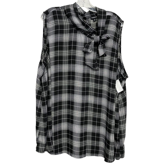 Top Sleeveless By Torrid In Plaid Pattern, Size:3X