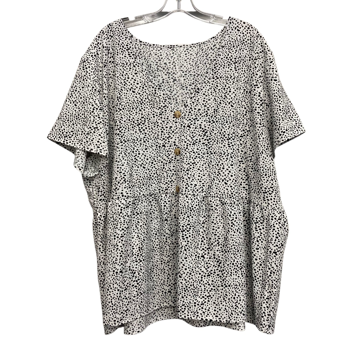 Top Ss By Shein In Black & White, Size:4X