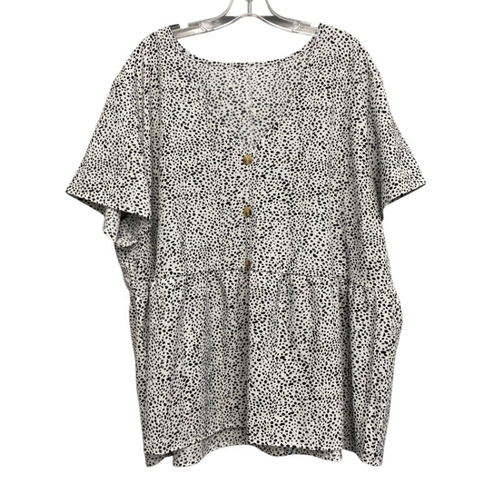 Top Ss By Shein In Black & White, Size:4X