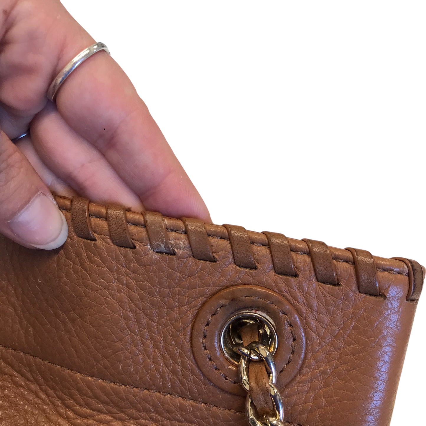 Handbag Designer By Tory Burch In Brown, Size:Medium