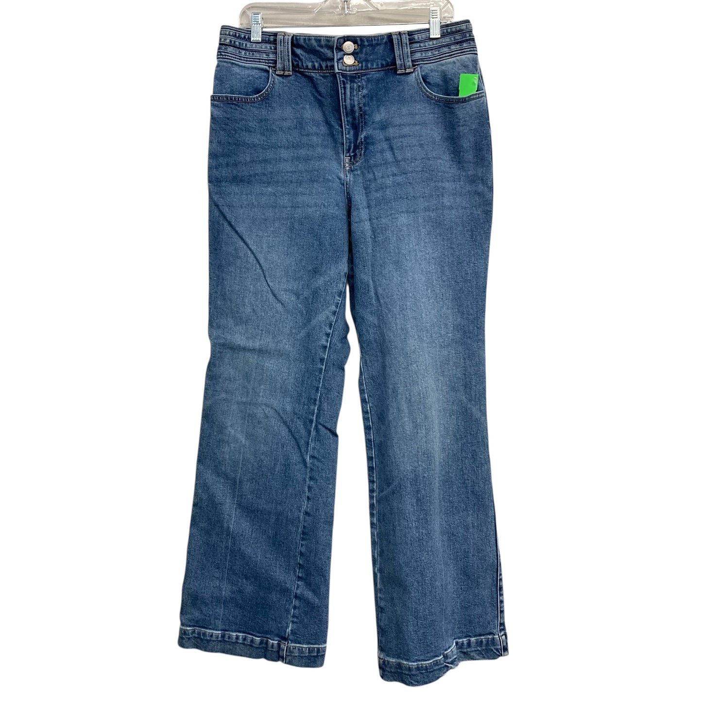 Jeans Flared By Talbots In Blue Denim, Size:14