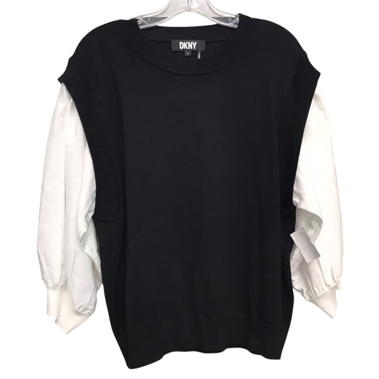 Top Ls By Dkny In Black & White, Size:Xl