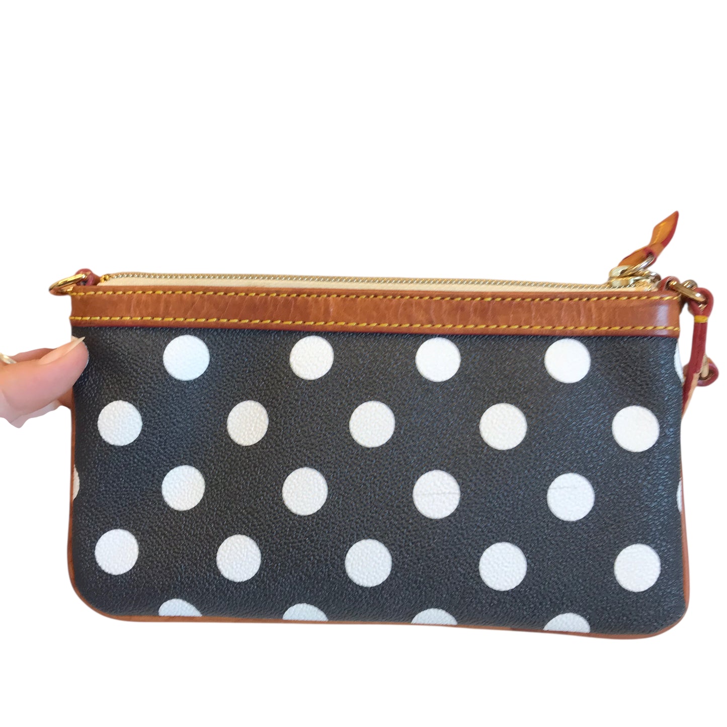 Wristlet Designer By Dooney And Bourke In Polkadot Pattern, Size:Small