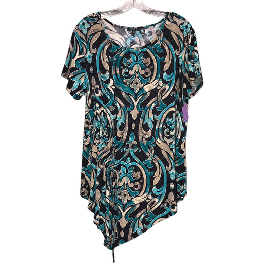 Top Ss By Sami & Jo In Black & Green, Size:1X