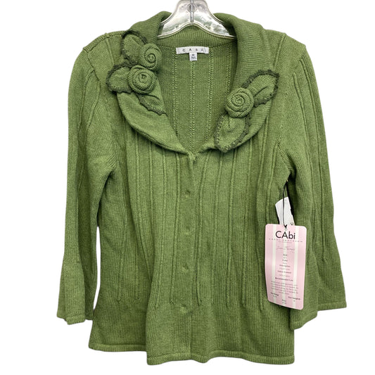 Sweater Cardigan By Cabi In Green, Size:M
