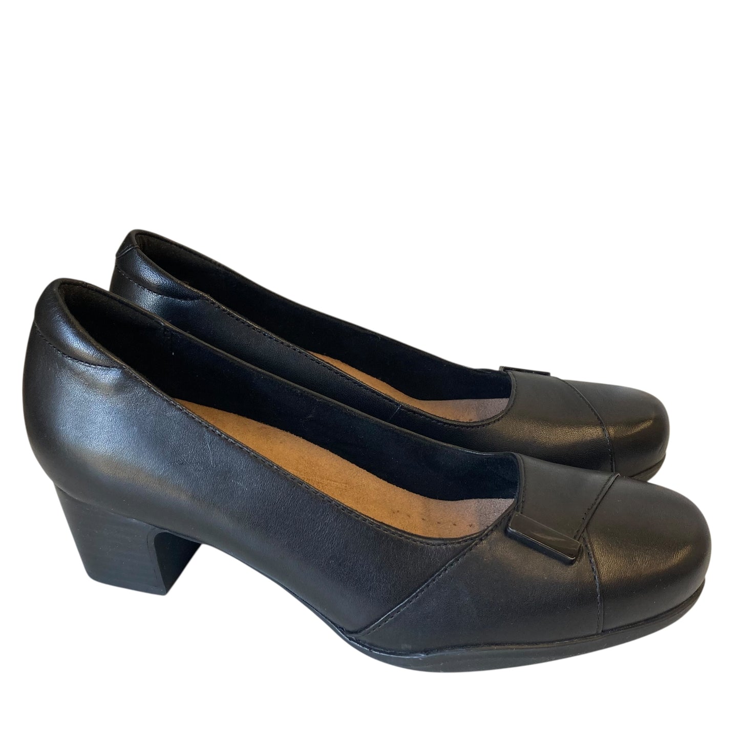 Shoes Heels Block By Clarks In Black, Size:7.5