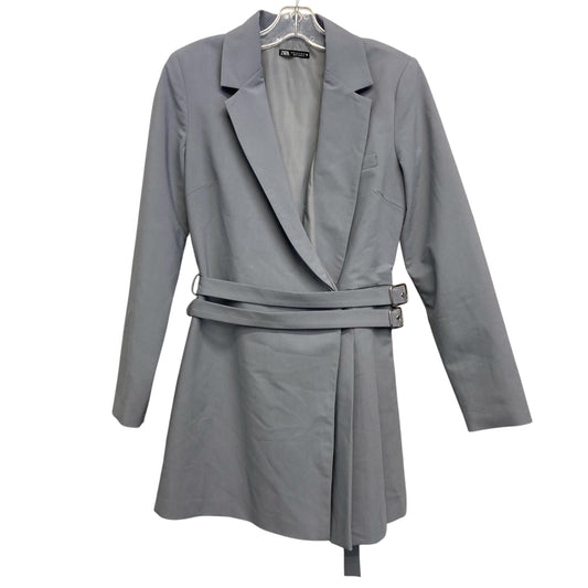 Coat Trench Coat By Zara In Grey, Size:M