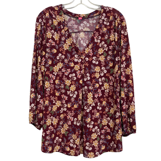 Top Ls By Vince Camuto In Floral Print, Size:Xl