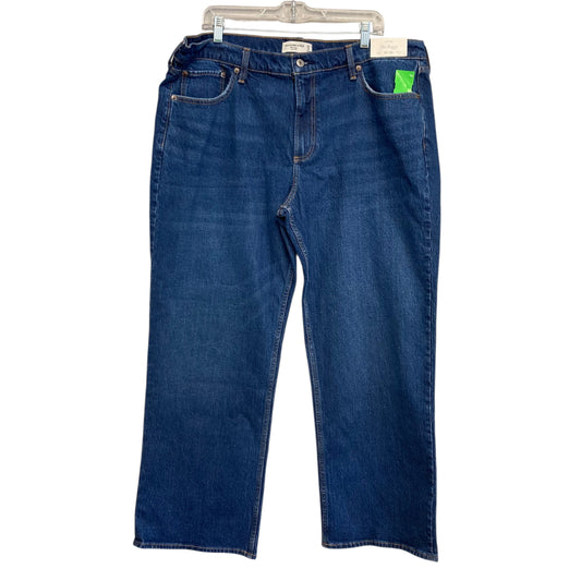 Jeans Wide Leg By Abercrombie And Fitch In Blue Denim, Size:16