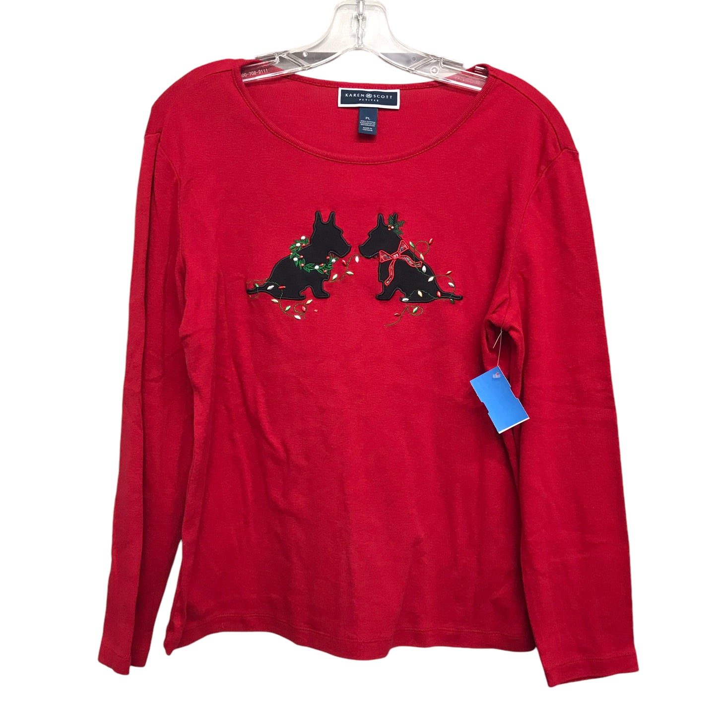 TOP LS BASIC by KAREN SCOTT In RED, Size: LP