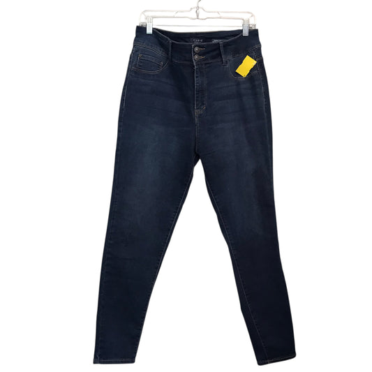 Jeans Jeggings By Curve Appeal In Blue Denim, Size:14