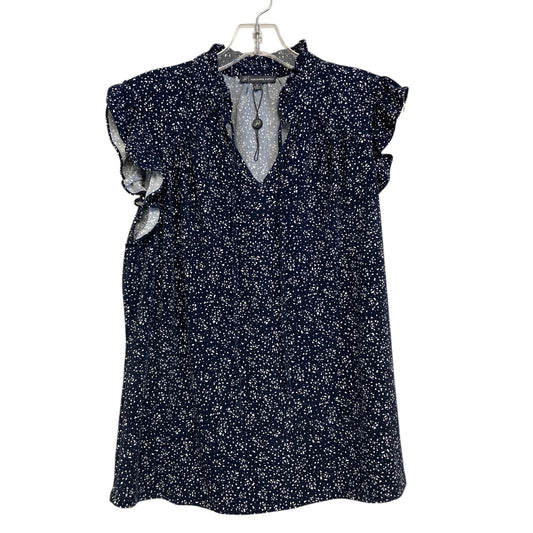 Top Sleeveless By Adrianna Papell In Navy, Size:M