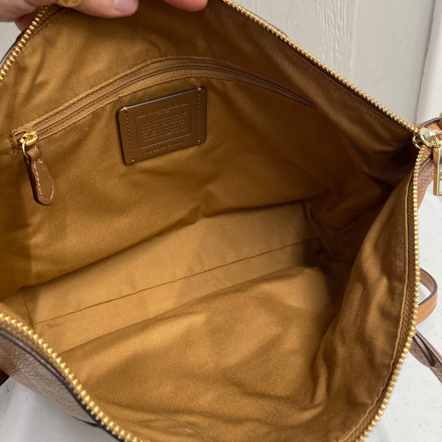 Handbag Designer By Coach In Brown, Size:Medium