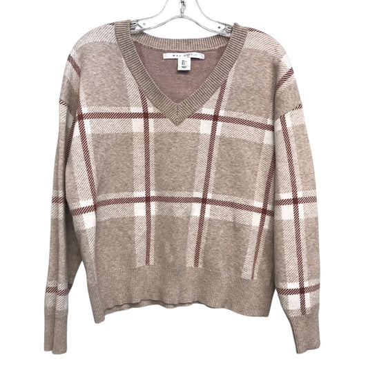 Sweater By Max Studio In Plaid Pattern, Size:L