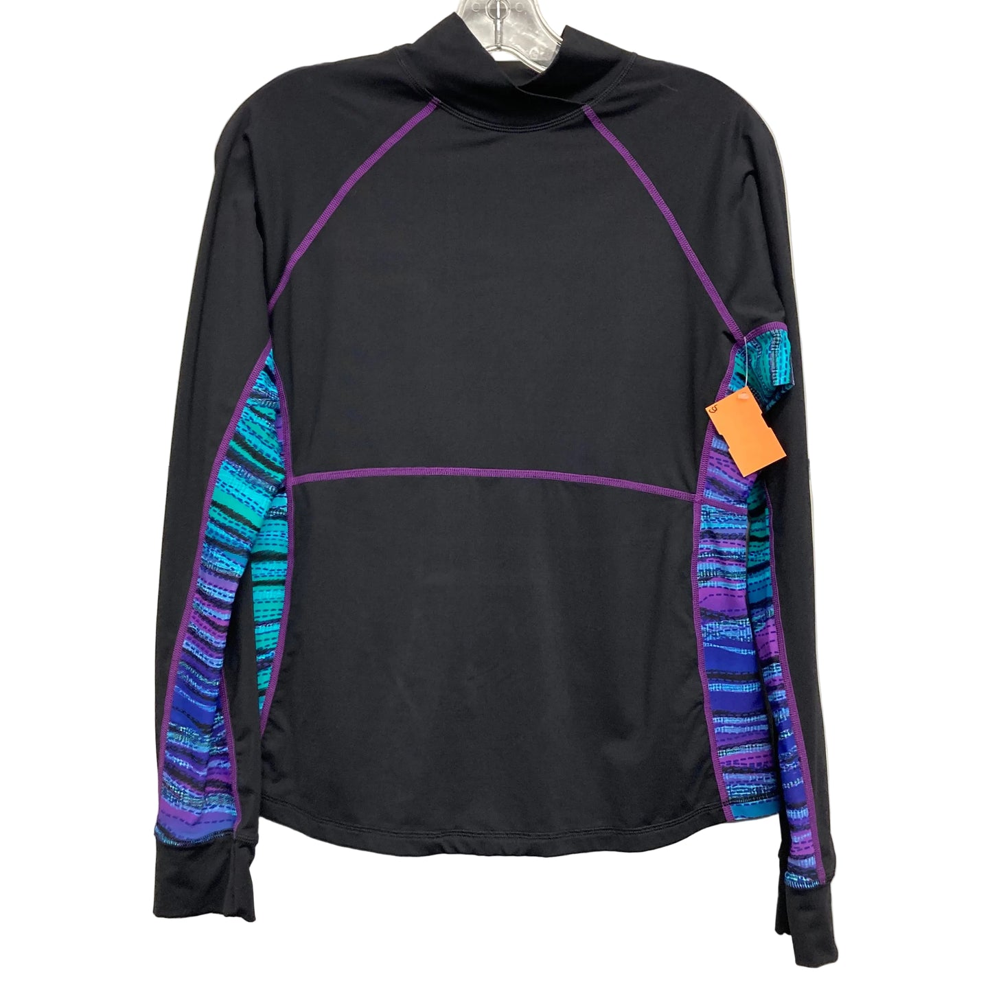 Athletic Top Ls Crewneck By Athleta In Black, Size:L