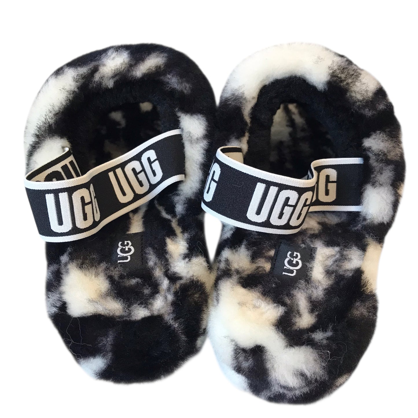 Slippers Designer By Ugg In Black & White, Size:9