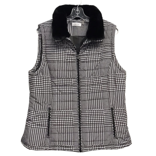 Vest Puffer & Quilted By Calvin Klein In Checkered Pattern, Size:Xl