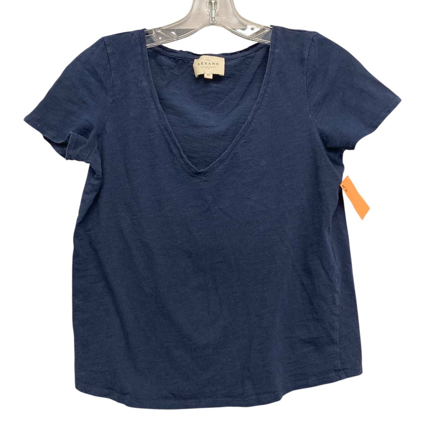 Top Ss Basic By Sezane In Navy, Size:Xs