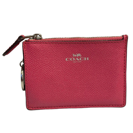 Id/Card Holder Designer By Coach In Pink