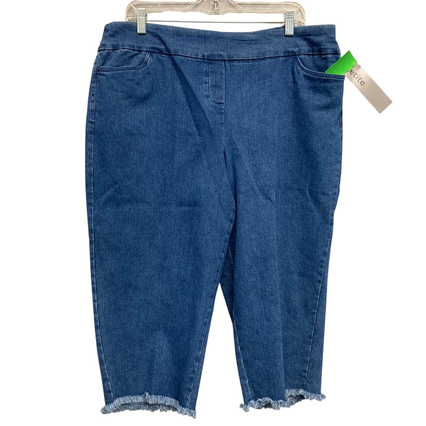 Capris By Alfred Dunner In Blue Denim, Size:18