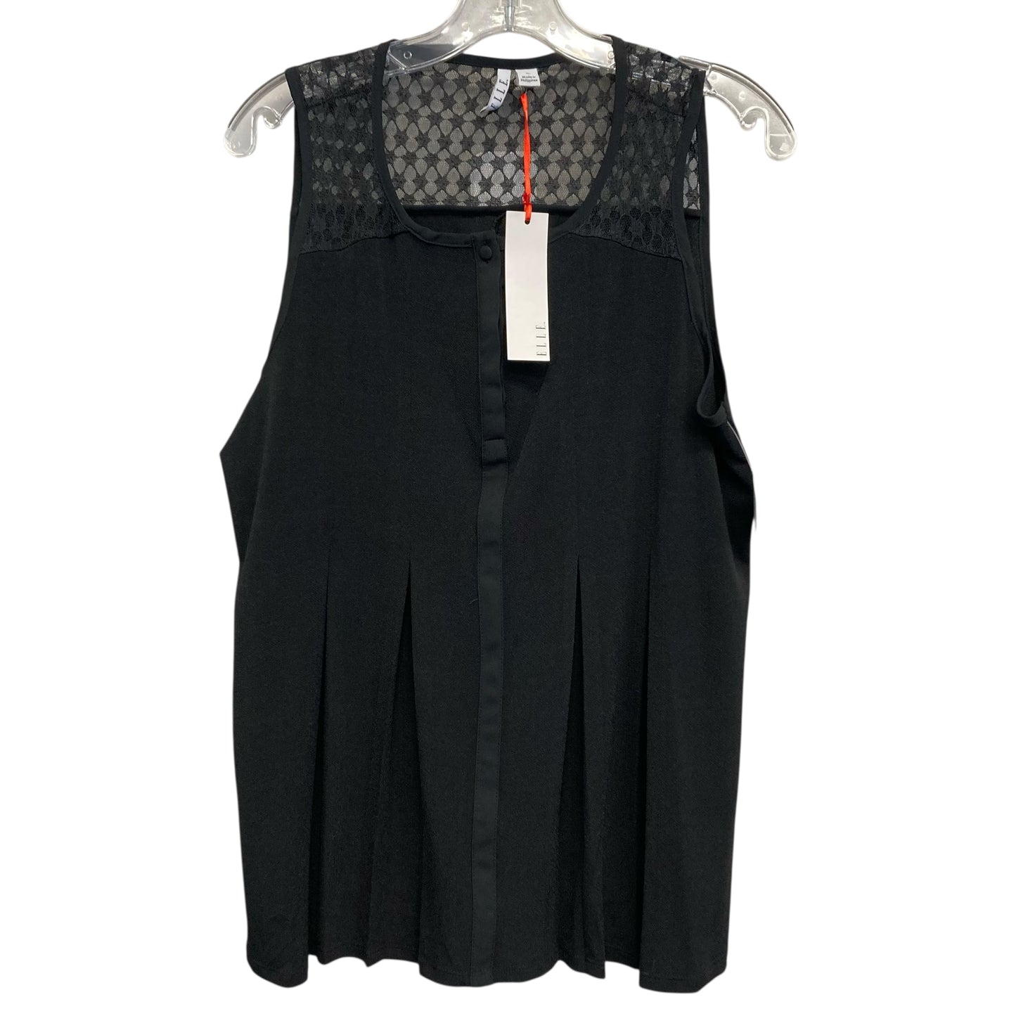 Top Sleeveless By Elle In Black, Size:M