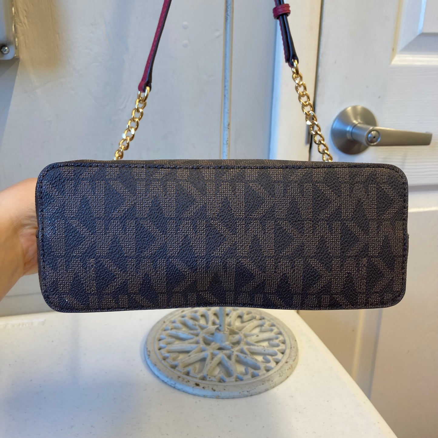 Handbag Designer By Michael Kors In Brown, Size:Small
