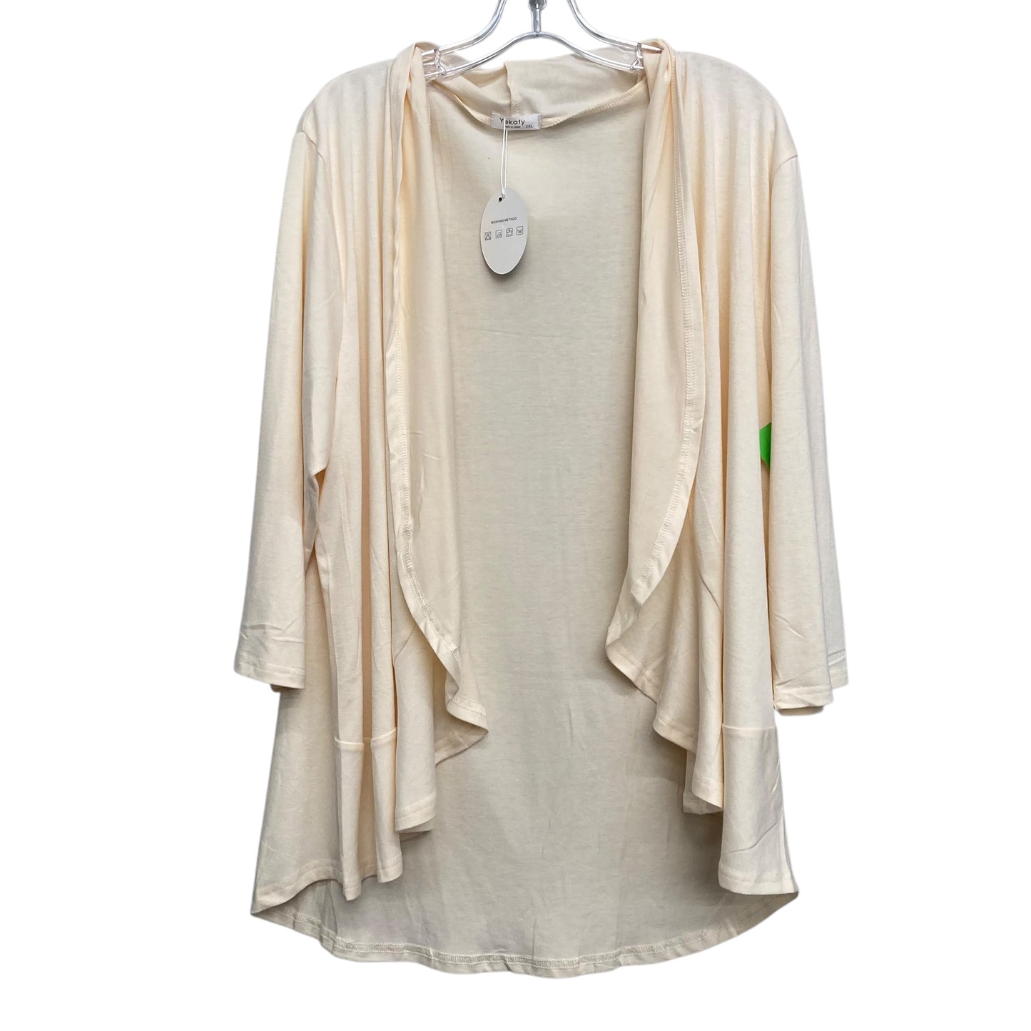 Cardigan By Yekaty In Cream, Size:2X