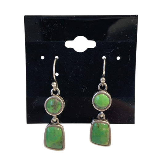 Earrings Sterling Silver In Green