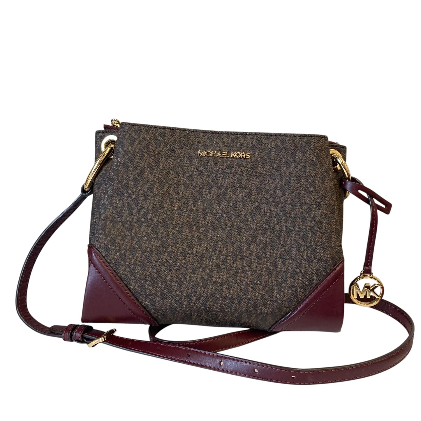 Crossbody Designer By Michael Kors In Brown, Size:Medium