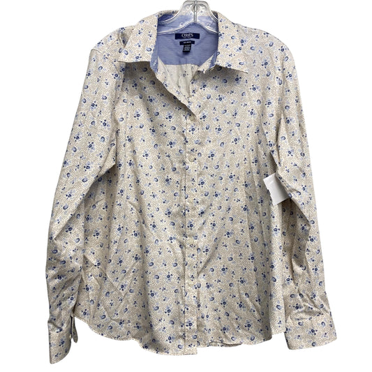 Top Ls By Chaps In Blue & White, Size:Xl