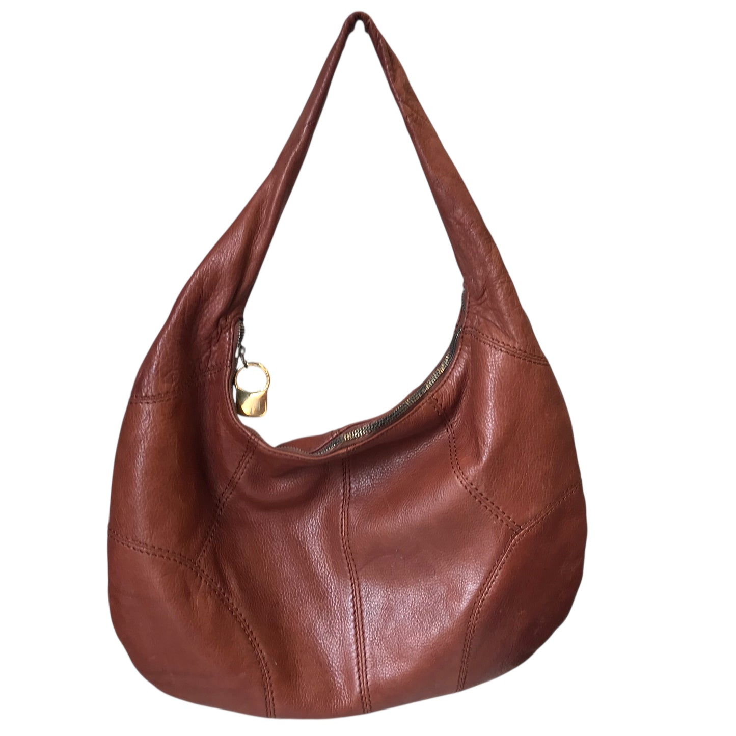 Handbag Leather By American Leather In Brown, Size:Large