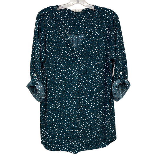 Top Ls By Beacon Apparel In Green & White, Size:1X