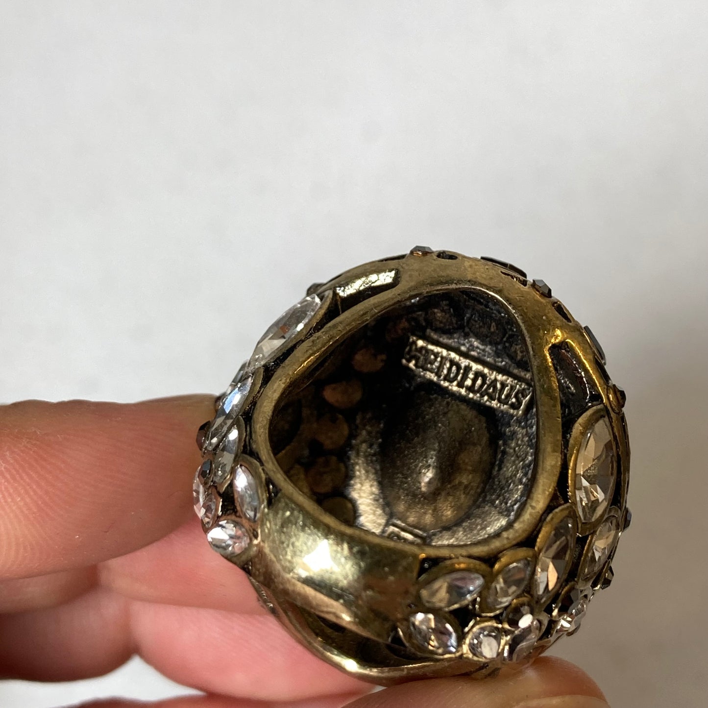 Ring Statement By Heidi Daus In Black & Gold
