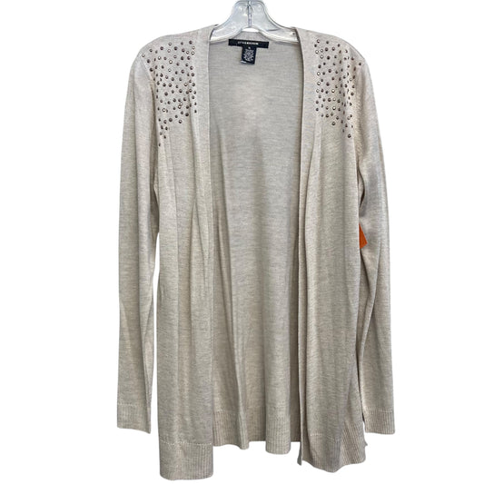 Sweater Cardigan By 89Th And Madison In Tan, Size:Xl
