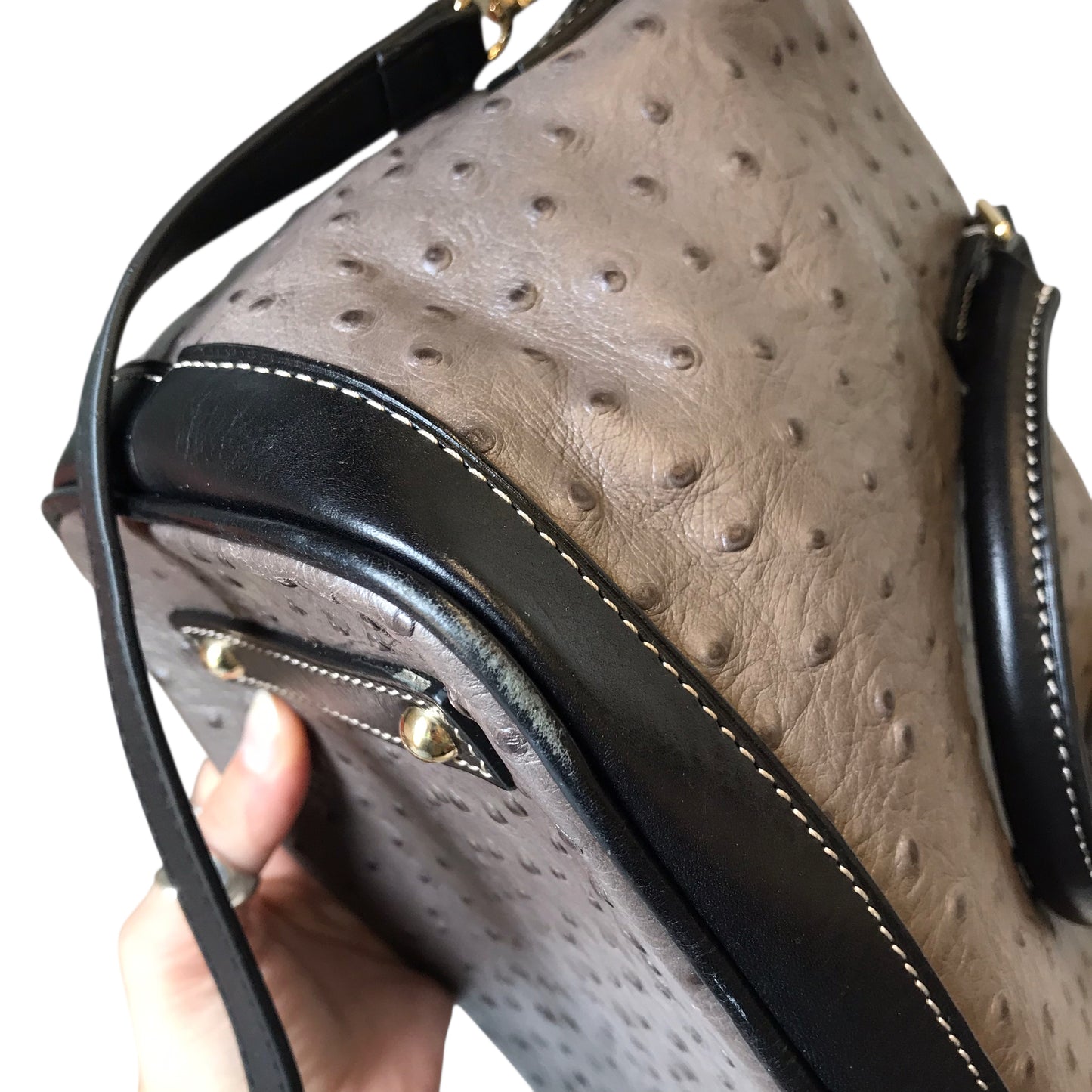 Handbag Designer By Dooney And Bourke In Taupe, Size:Medium