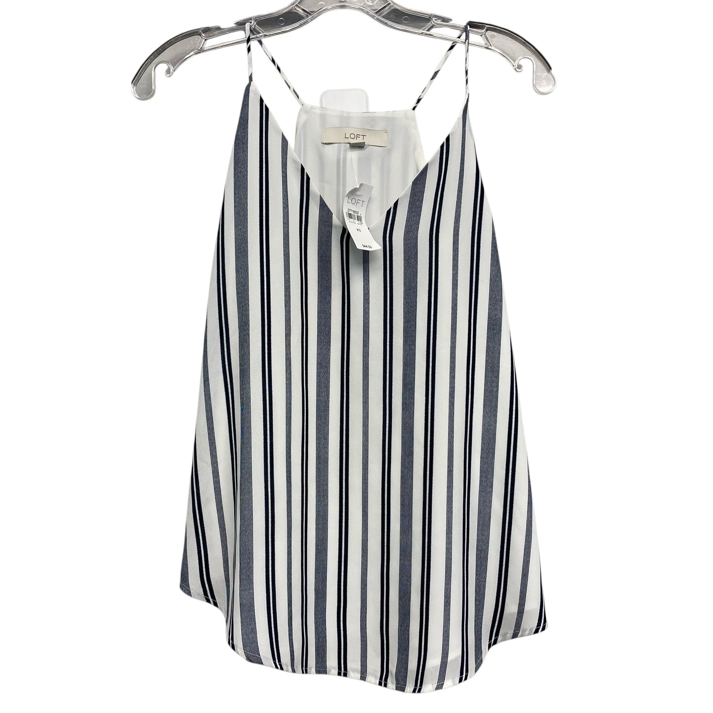 Top Sleeveless By Loft In Striped Pattern, Size:Xs